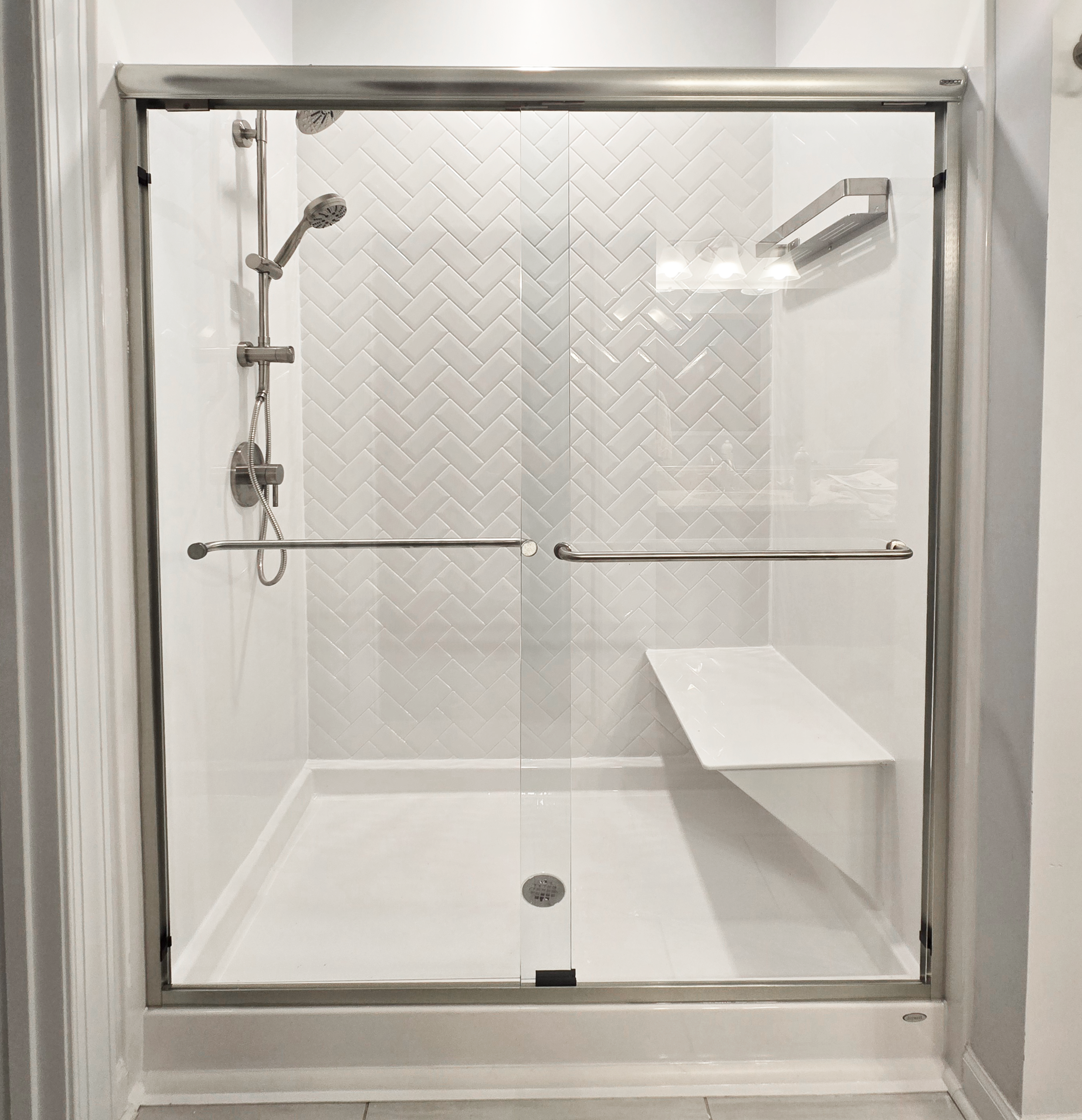 Infinity Semi-Frameless 1/4-inch Glass Sliding Shower Door | Basco